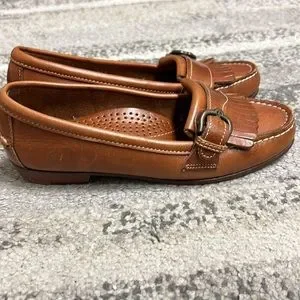 Mocassins Femme Dexter En Cuir Marron - Taille US 7.5 W, Occasion, Style Penny Loafer